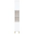 Armario de baño madera contrachapada blanco 30x30x190