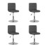 Sillas de comedor giratorias 4 unidades tela gris
