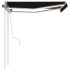 Toldo manual retráctil con luz LED gris antracita 3x2,5