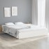 Estructura de cama madera maciza blanca King Size 150x200