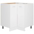 Armario inferior de esquina madera blanco 75,5x75,5x81,5