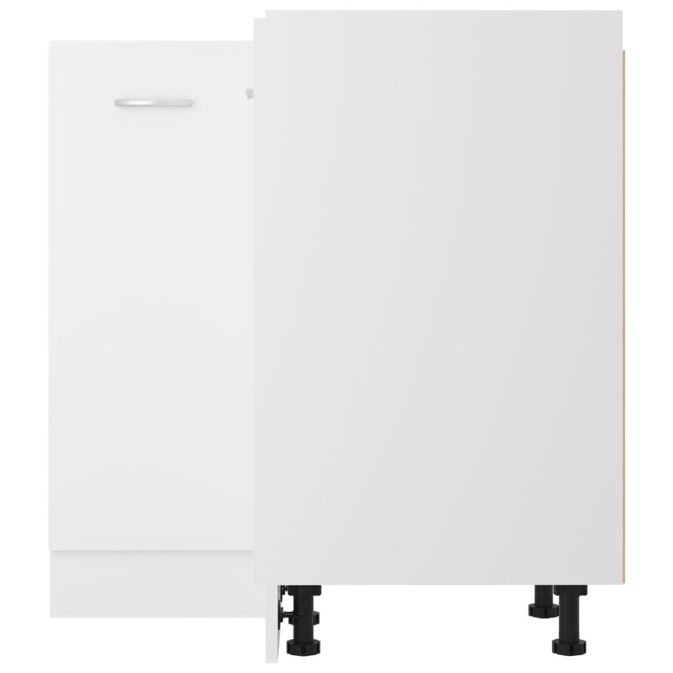 Armario inferior de esquina madera blanco 75,5x75,5x81,5