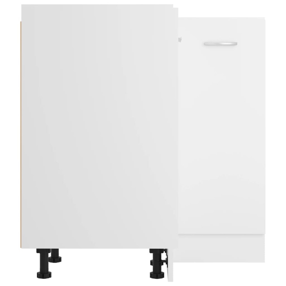 Armario inferior de esquina madera blanco 75,5x75,5x81,5