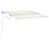Toldo automático con LED y sensor de viento crema 3x2,5