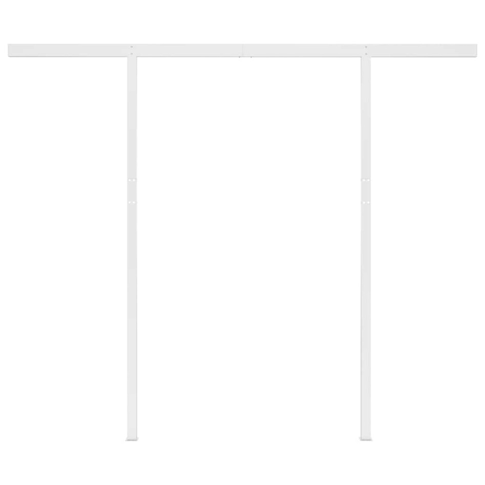 Toldo automático con LED y sensor de viento crema 3x2,5