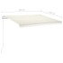 Toldo automático con LED y sensor de viento crema 3x2,5