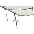 Toldo retráctil manual con luz LED crema 500x350