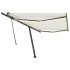 Toldo retráctil manual con luz LED crema 500x350
