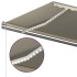 Toldo retráctil manual con luz LED crema 500x350