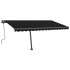 Toldo de pie retráctil manual gris antracita 400x300