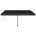 Toldo de pie retráctil manual gris antracita 400x300
