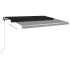 Toldo de pie retráctil manual gris antracita 400x300