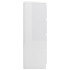 Aparador de madera contrachapada blanco brillante 60x35x98,5