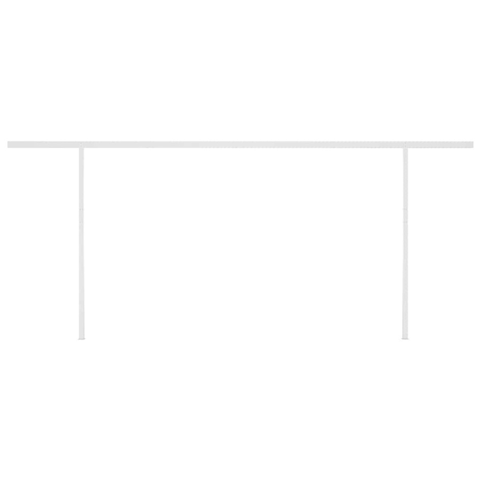 Toldo retráctil manual con luz LED gris antracita 5x3