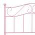 Estructura de cama sin colchón metal rosa 90x200