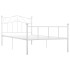 Estructura de cama sin colchón metal blanca 90x200