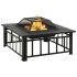 Brasero con atizador acero 79x79x46,5