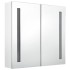 Armario de baño con espejo LED blanco brillante 62x14x60