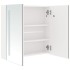 Armario de baño con espejo LED blanco brillante 62x14x60