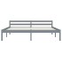 Estructura de cama sin colchón madera de pino gris 160x200