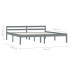 Estructura de cama sin colchón madera de pino gris 160x200