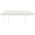 Toldo manual retráctil con LED crema 4,5x3,5