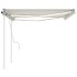 Toldo manual retráctil con LED crema 4,5x3,5