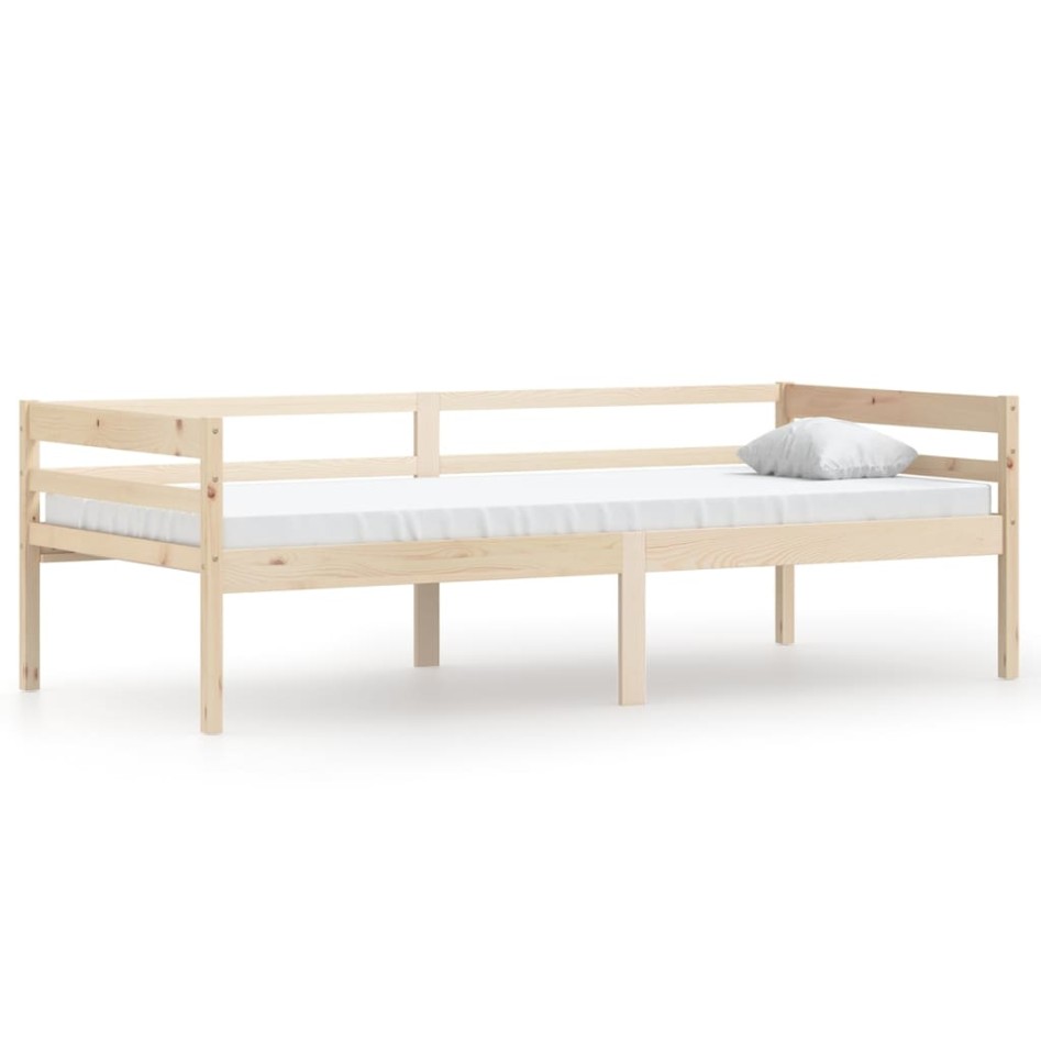 Estructura de cama sin colchón madera maciza de pino 90x200