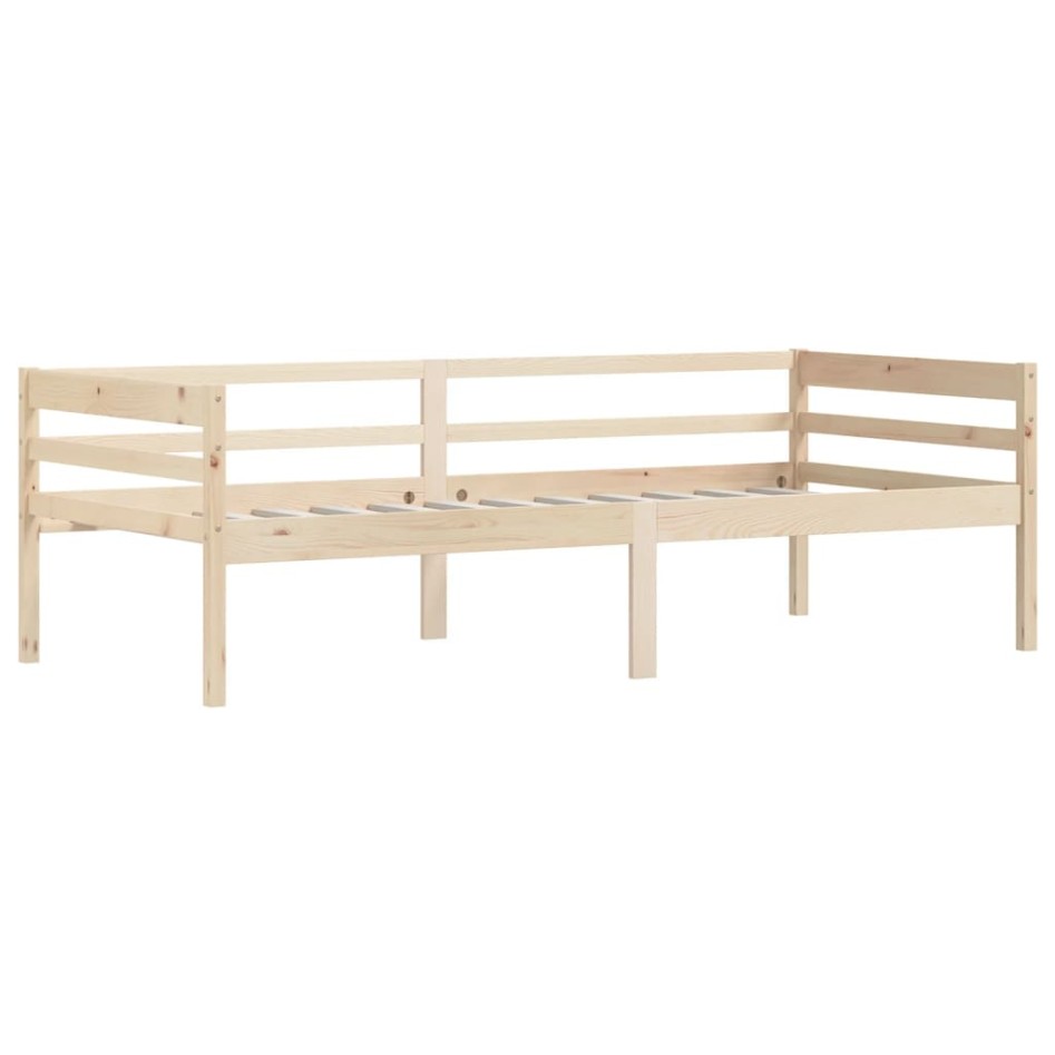 Estructura de cama sin colchón madera maciza de pino 90x200