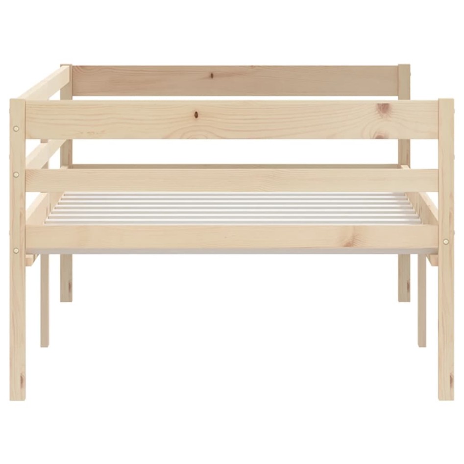Estructura de cama sin colchón madera maciza de pino 90x200
