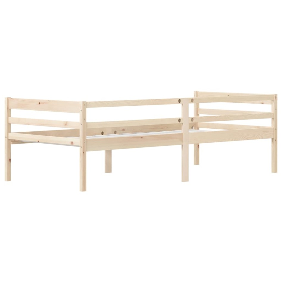 Estructura de cama sin colchón madera maciza de pino 90x200