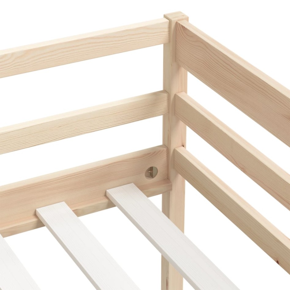 Estructura de cama sin colchón madera maciza de pino 90x200