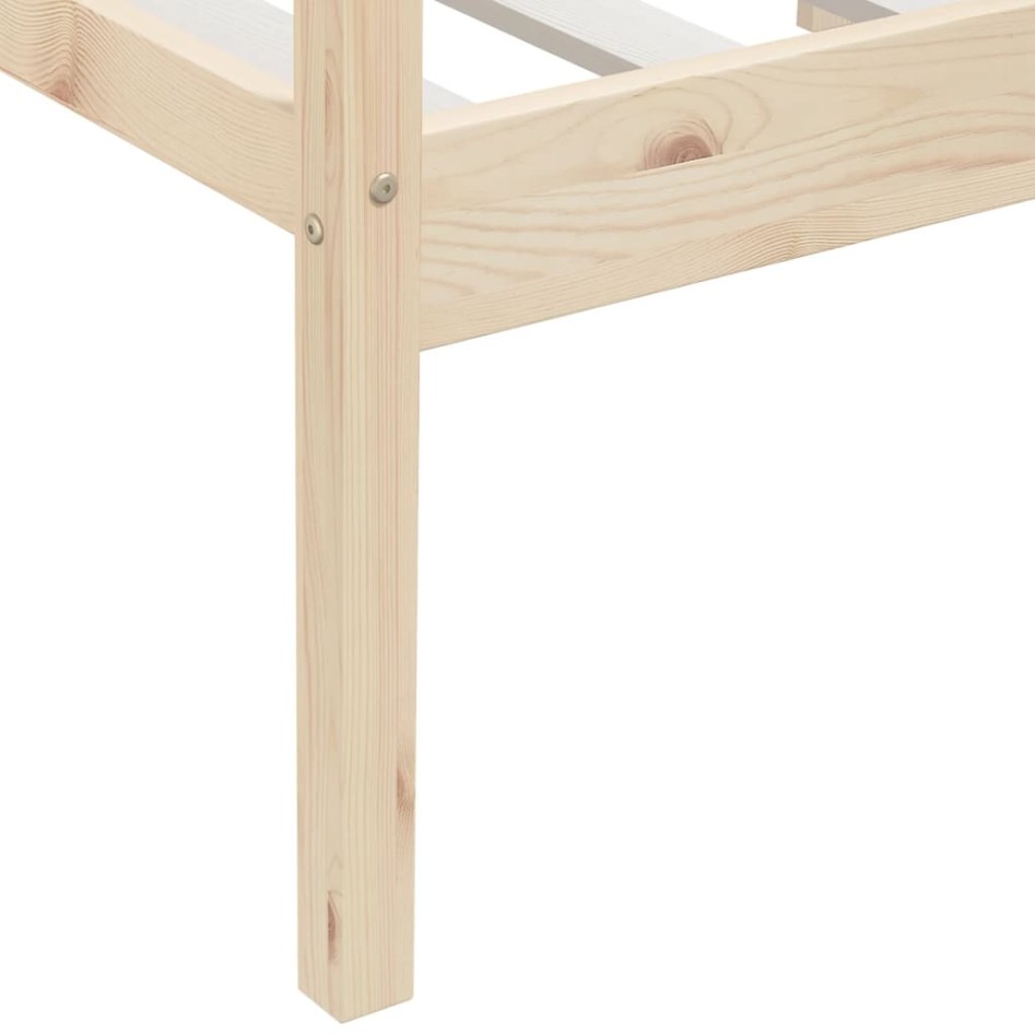 Estructura de cama sin colchón madera maciza de pino 90x200