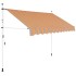 Toldo manual retráctil 250 cm amarillo y azul a