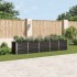 Arriate de jardín de acero galvanizado antracita 400x80x77