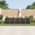 Arriate de jardín de acero galvanizado antracita 400x80x77