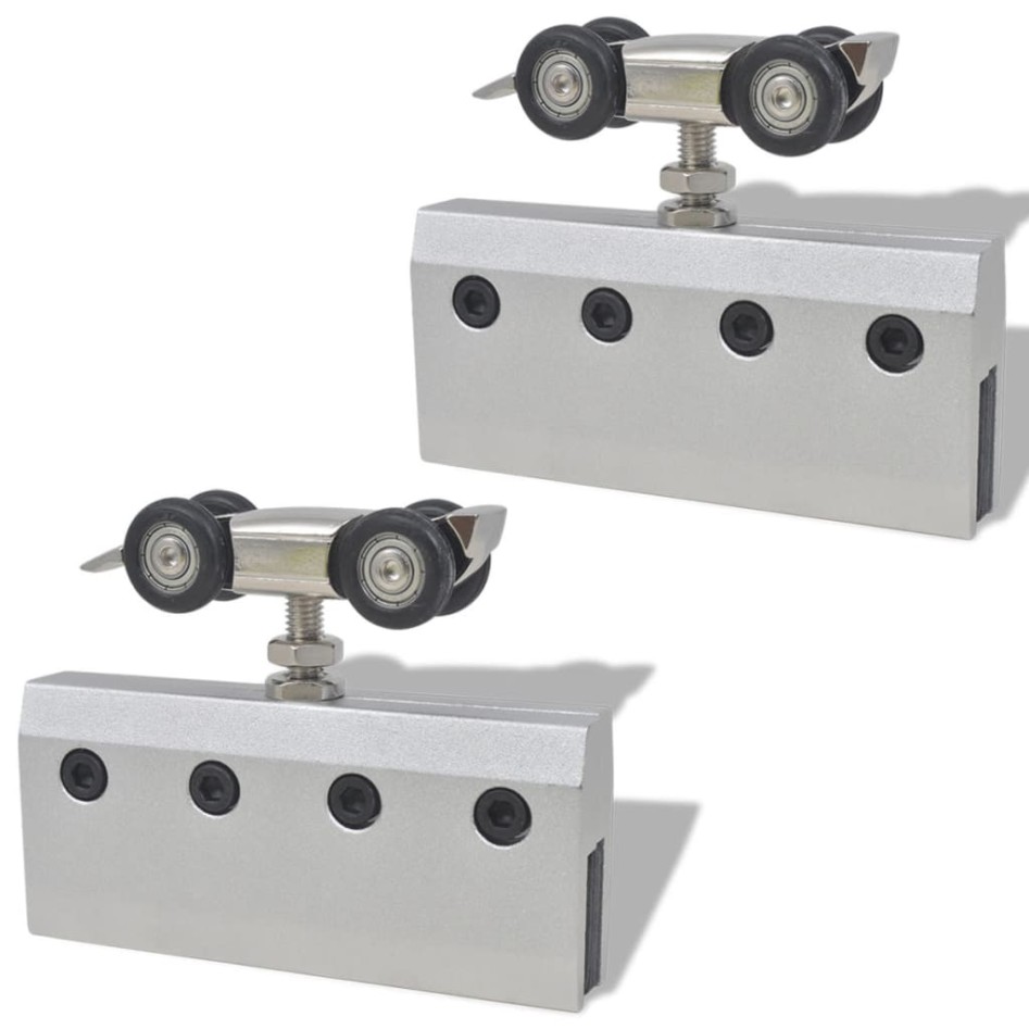 Puerta corredera de cristal y aluminio 178 cm