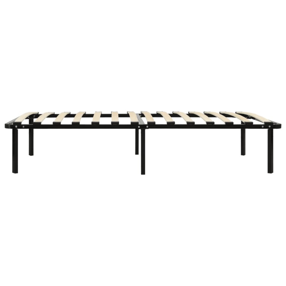Estructura de cama sin colchón metal negro 90x200