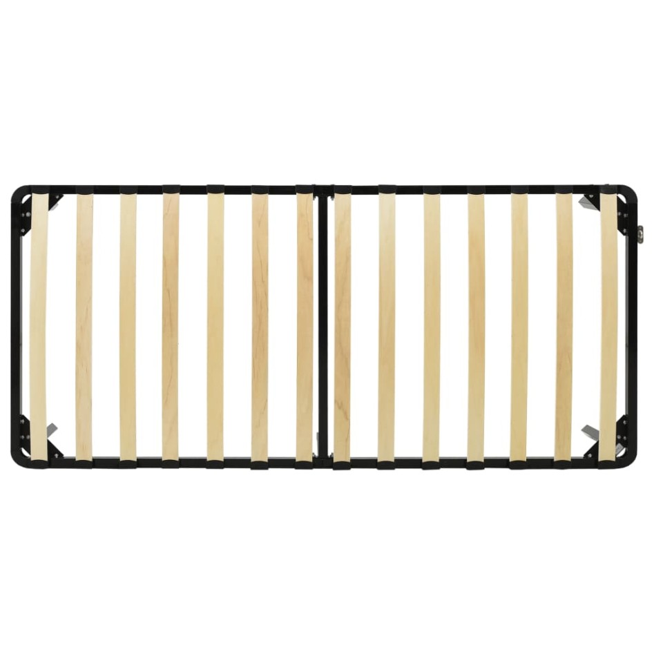 Estructura de cama sin colchón metal negro 90x200