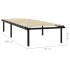 Estructura de cama sin colchón metal negro 90x200
