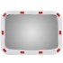 Espejo de tráfico convexo rectangular con reflectores 40 x
