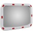 Espejo de tráfico convexo rectangular con reflectores 40 x
