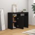 Aparador con luces LED negro 115,5x30x75