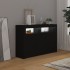 Aparador con luces LED negro 115,5x30x75