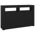 Aparador con luces LED negro 115,5x30x75