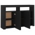 Aparador con luces LED negro 115,5x30x75