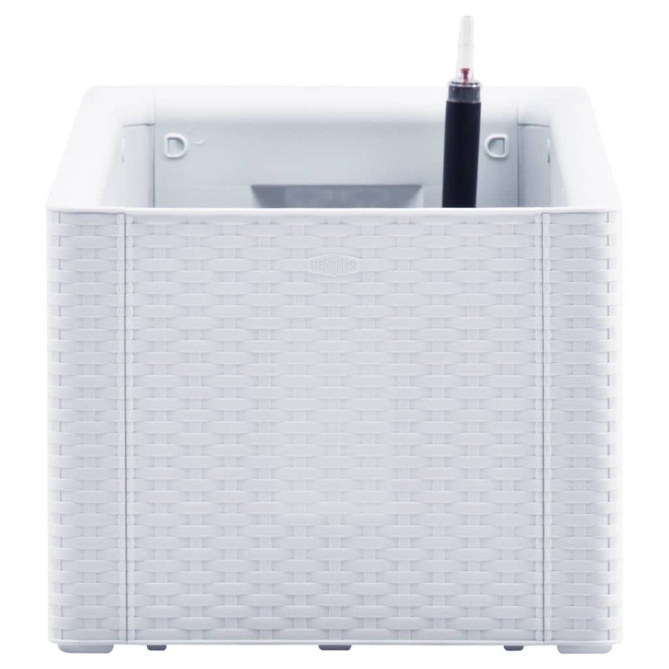 Arriate con sistema de riego automático blanco 100x43x33