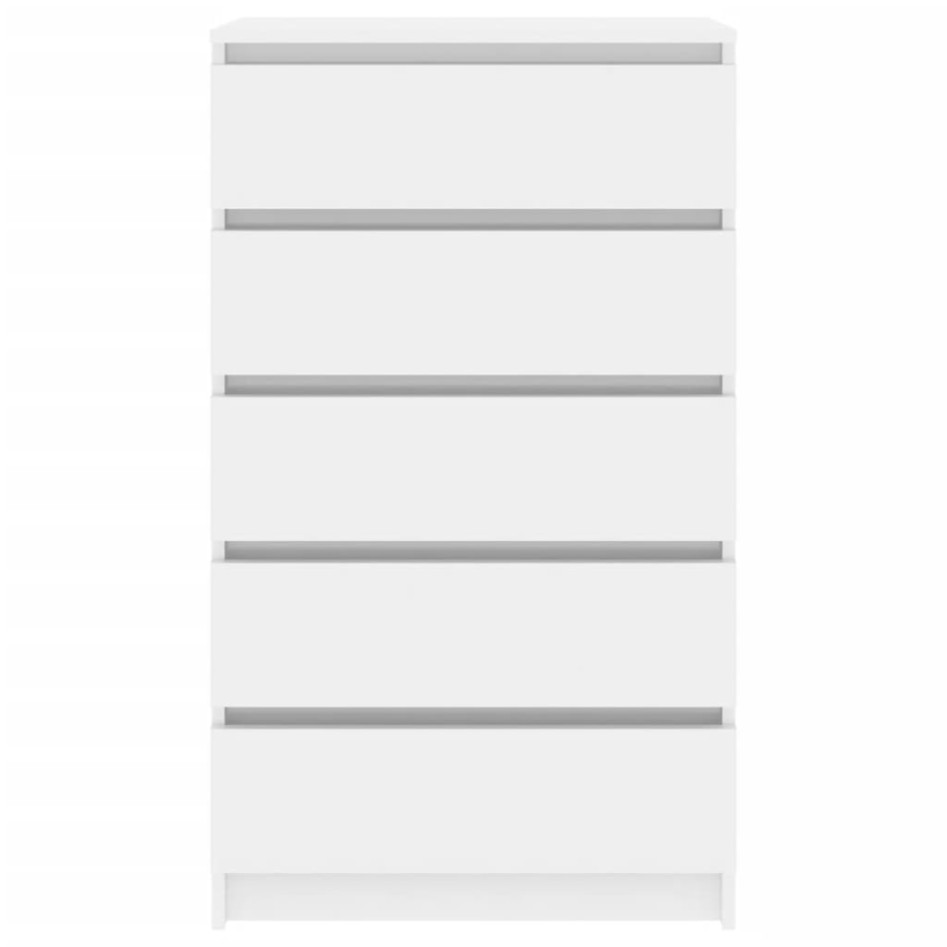 Cajonera de madera contrachapada blanco brillante 60x36x103