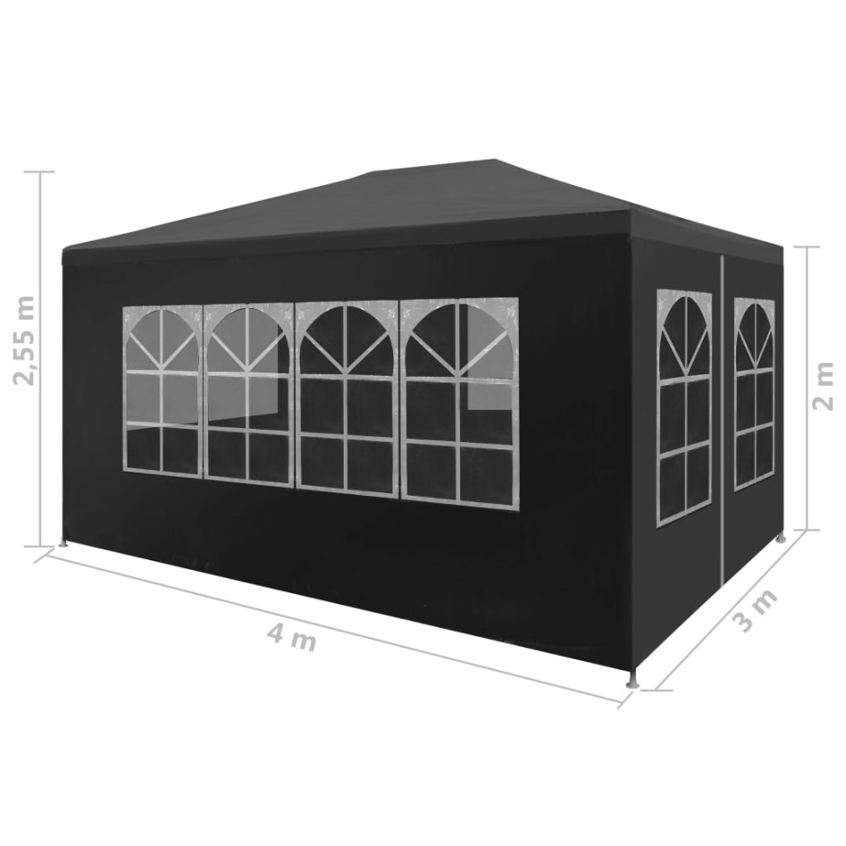 Carpa para fiestas gris antracita 3x4