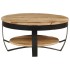 Mesa de centro de madera de mango rugosa 65x32